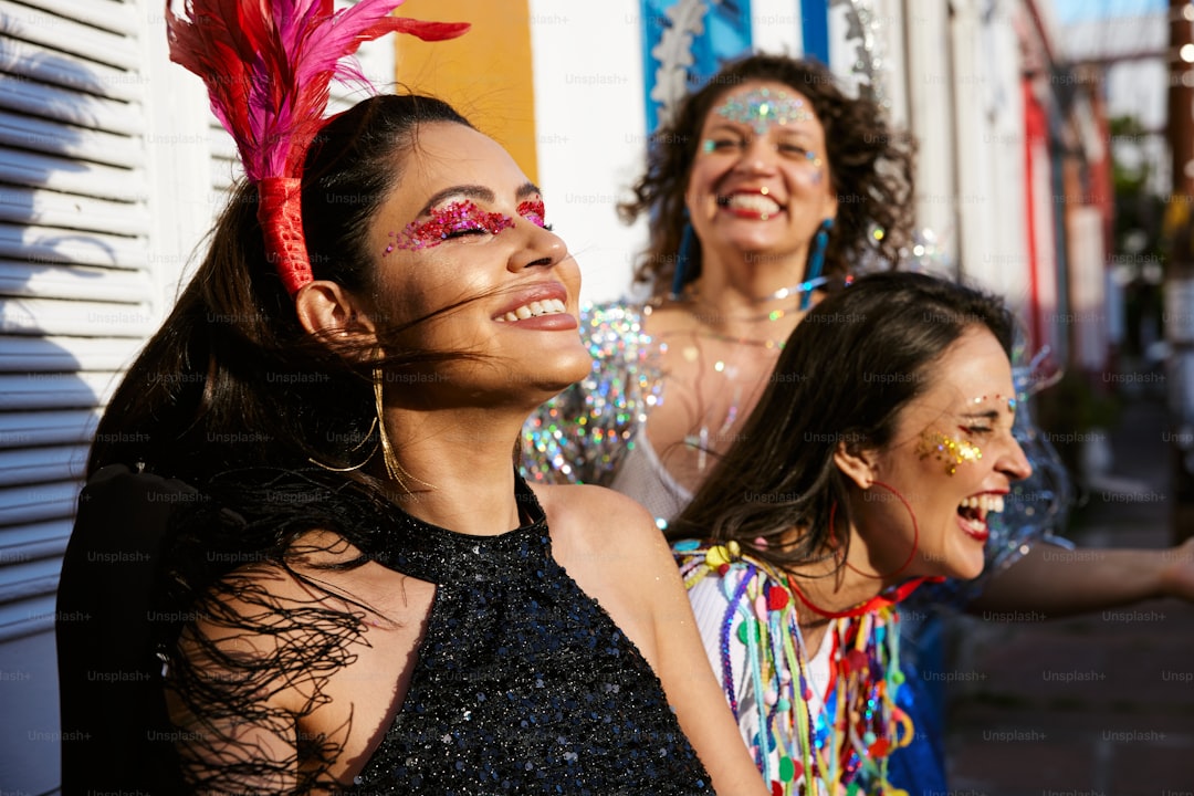 a group of women standing next to each other