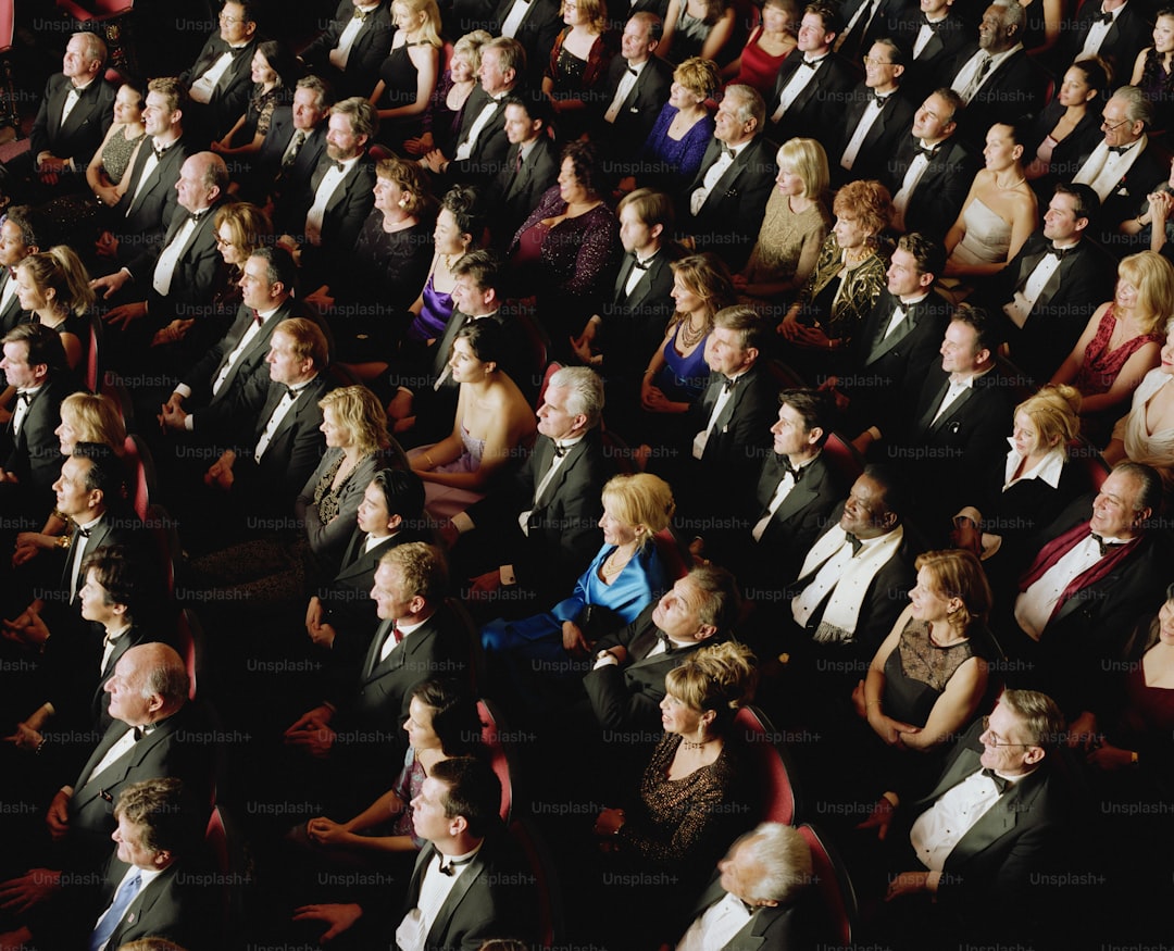 a large group of people in suits and ties