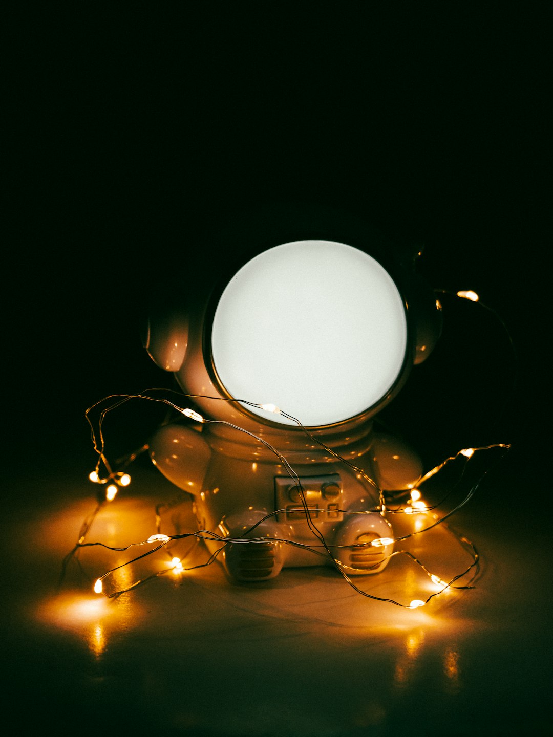 A light bulb sitting on top of a table