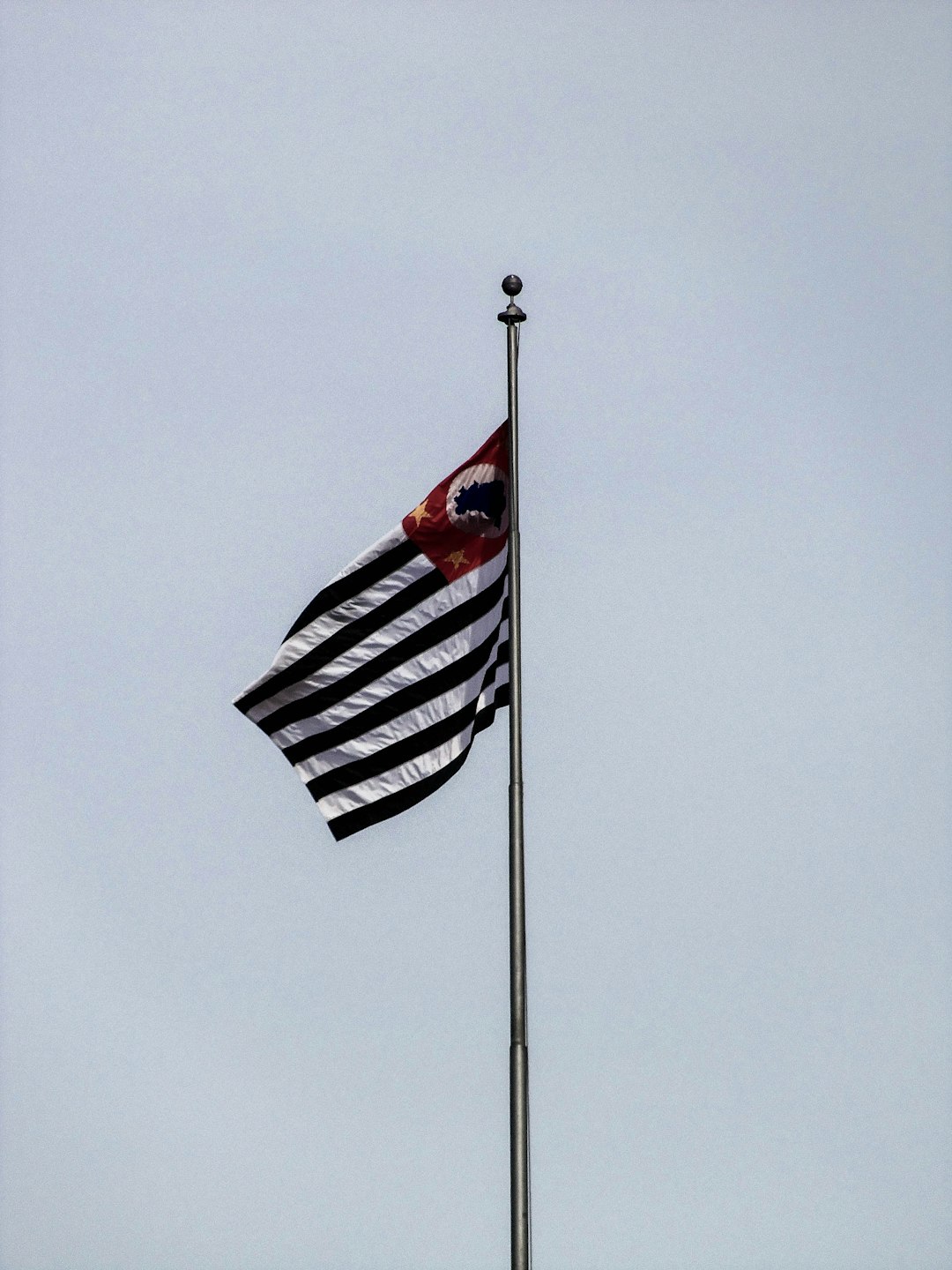 black and white striped flag