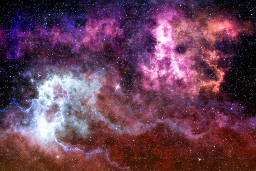 High definition star field, colorful night sky space. Nebula and galaxies in space. Astronomy concept background.