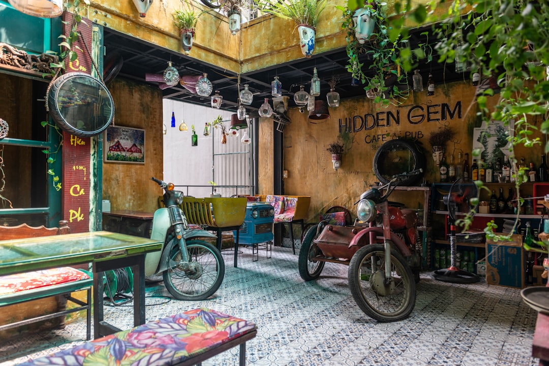 motorcycles parked in a shop