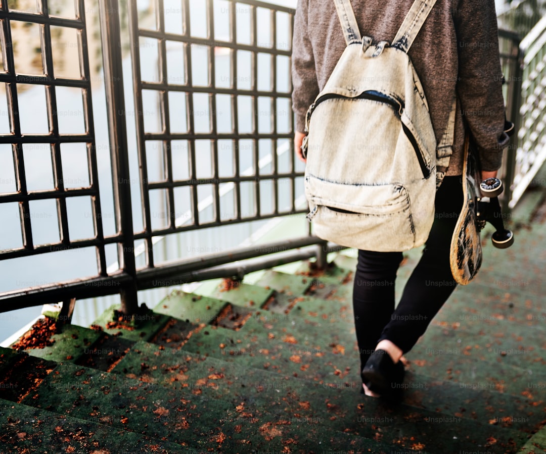 Young Woman Skater Walking Active Concept